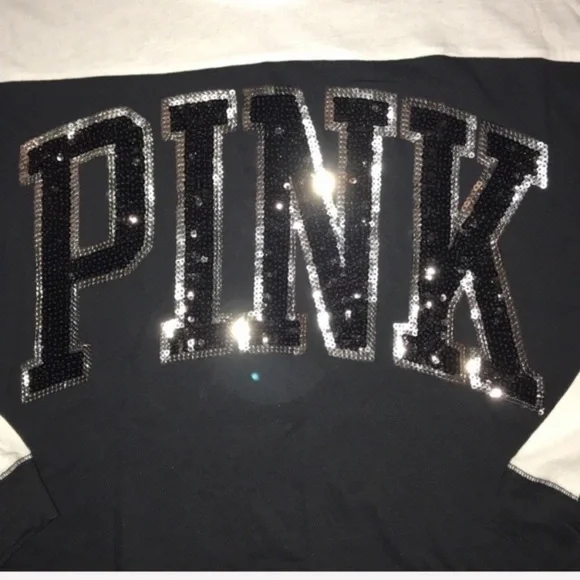 VS PINK Black Bling Top - Picture 2 of 3